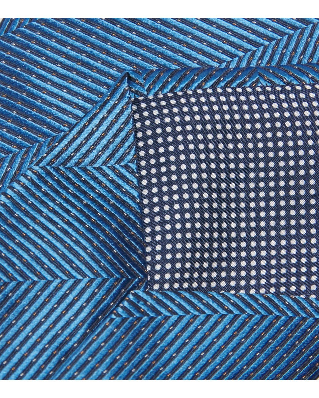 Eton of Sweden Blue Silk Herringbonetie for men