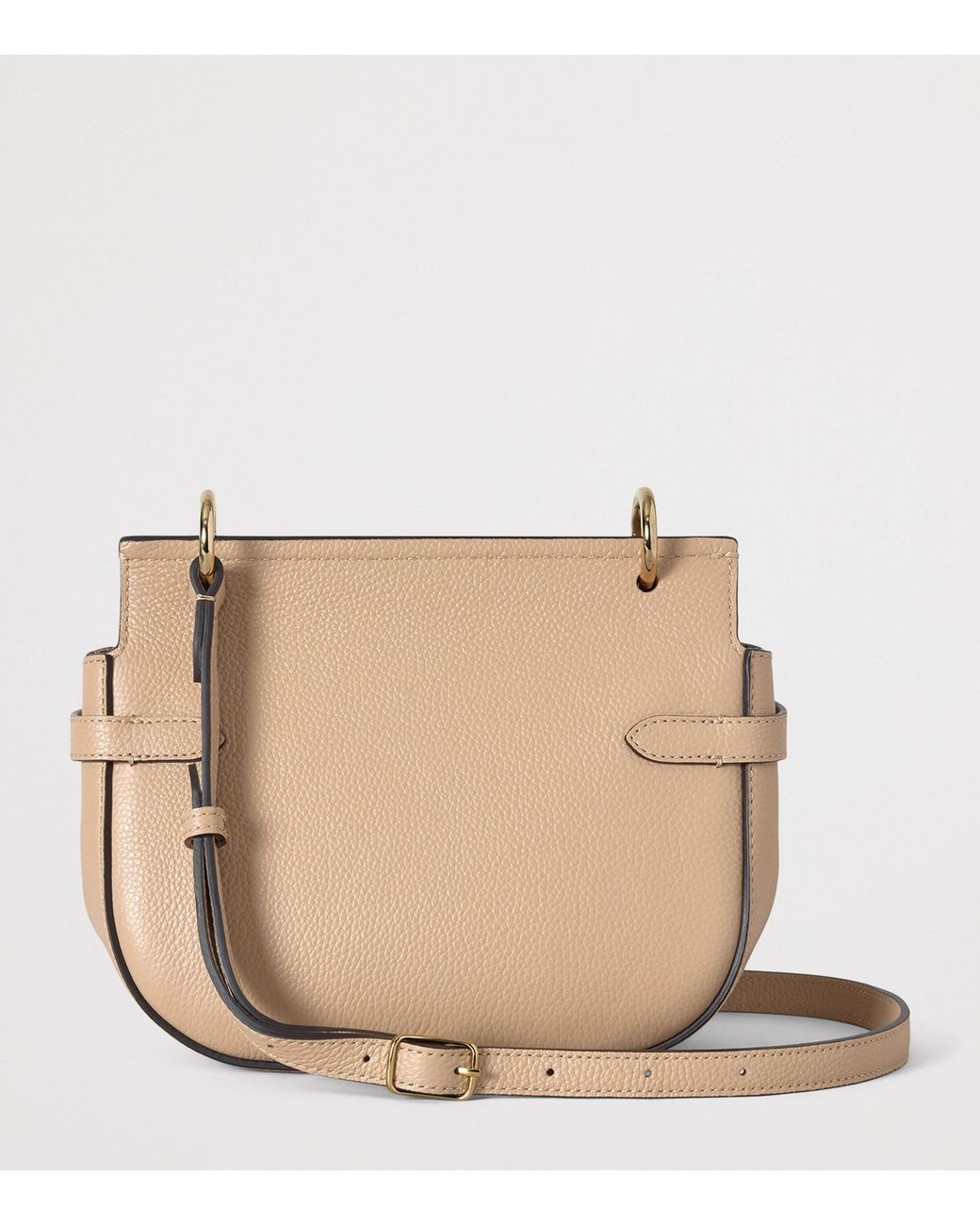 Mulberry Natural Small Leather Amberley Satchel Cross-Body Bag