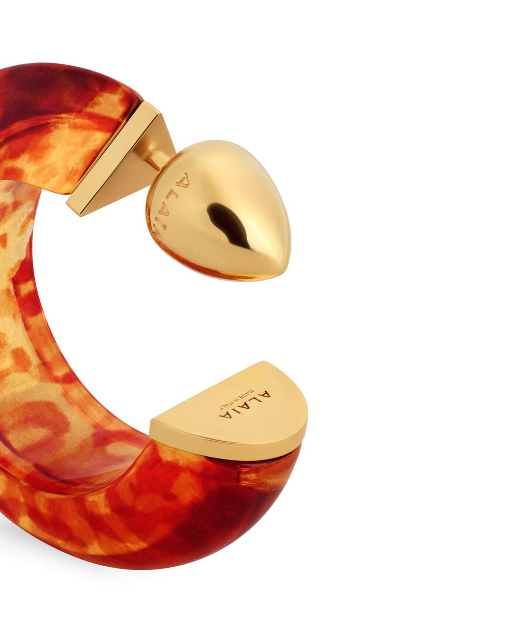 Alaïa Red Edge Hoop Earrings