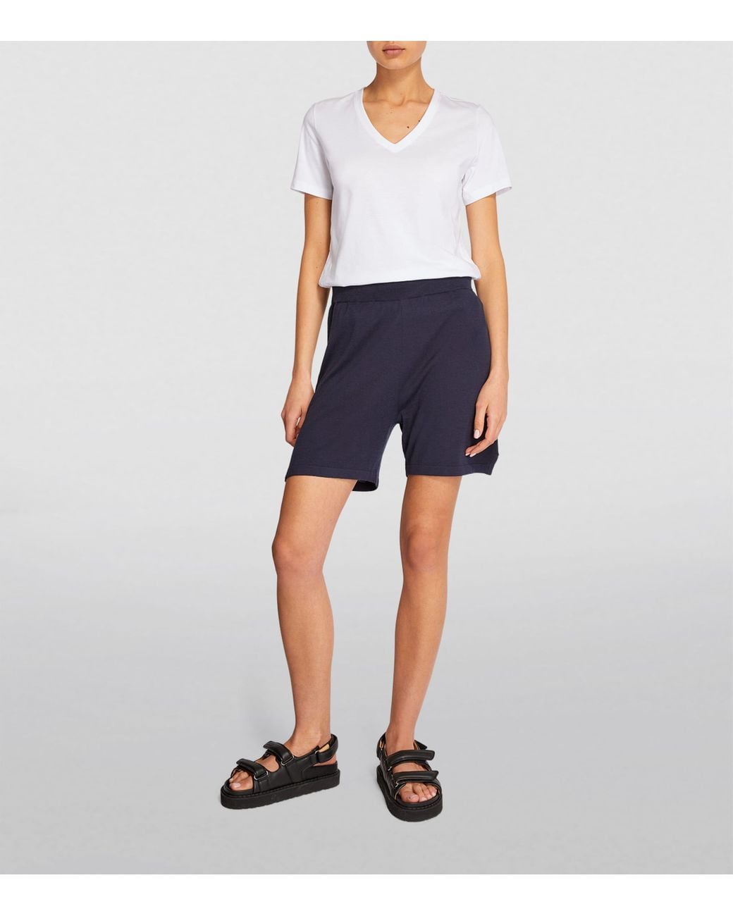Falke White Pima Cotton V-Neck T-Shirt