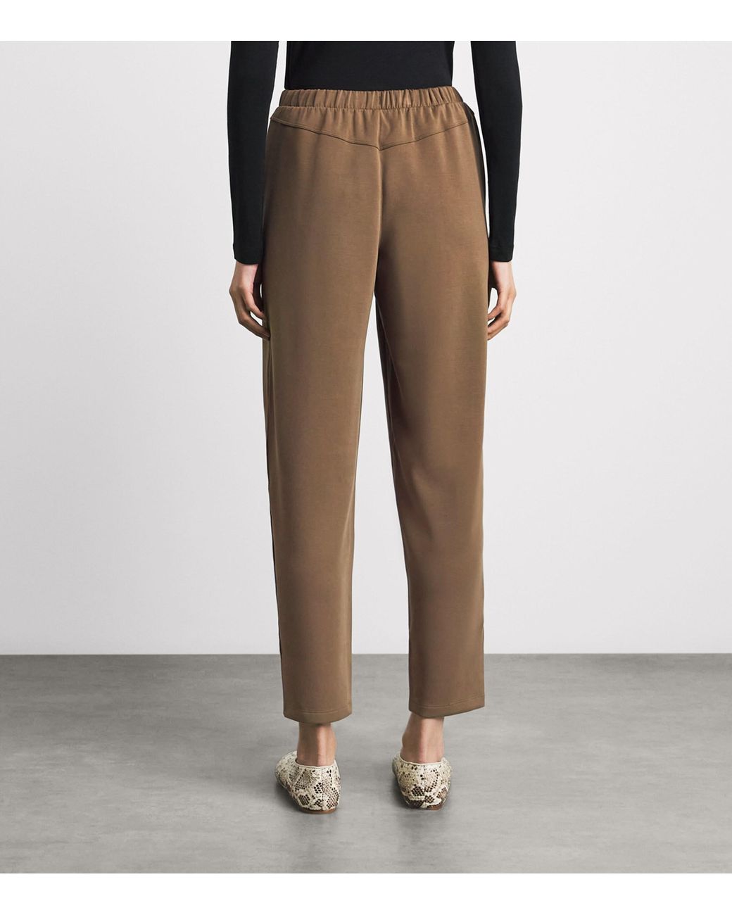 Varley Brown Barrel-Leg Wilfred Sweatpants