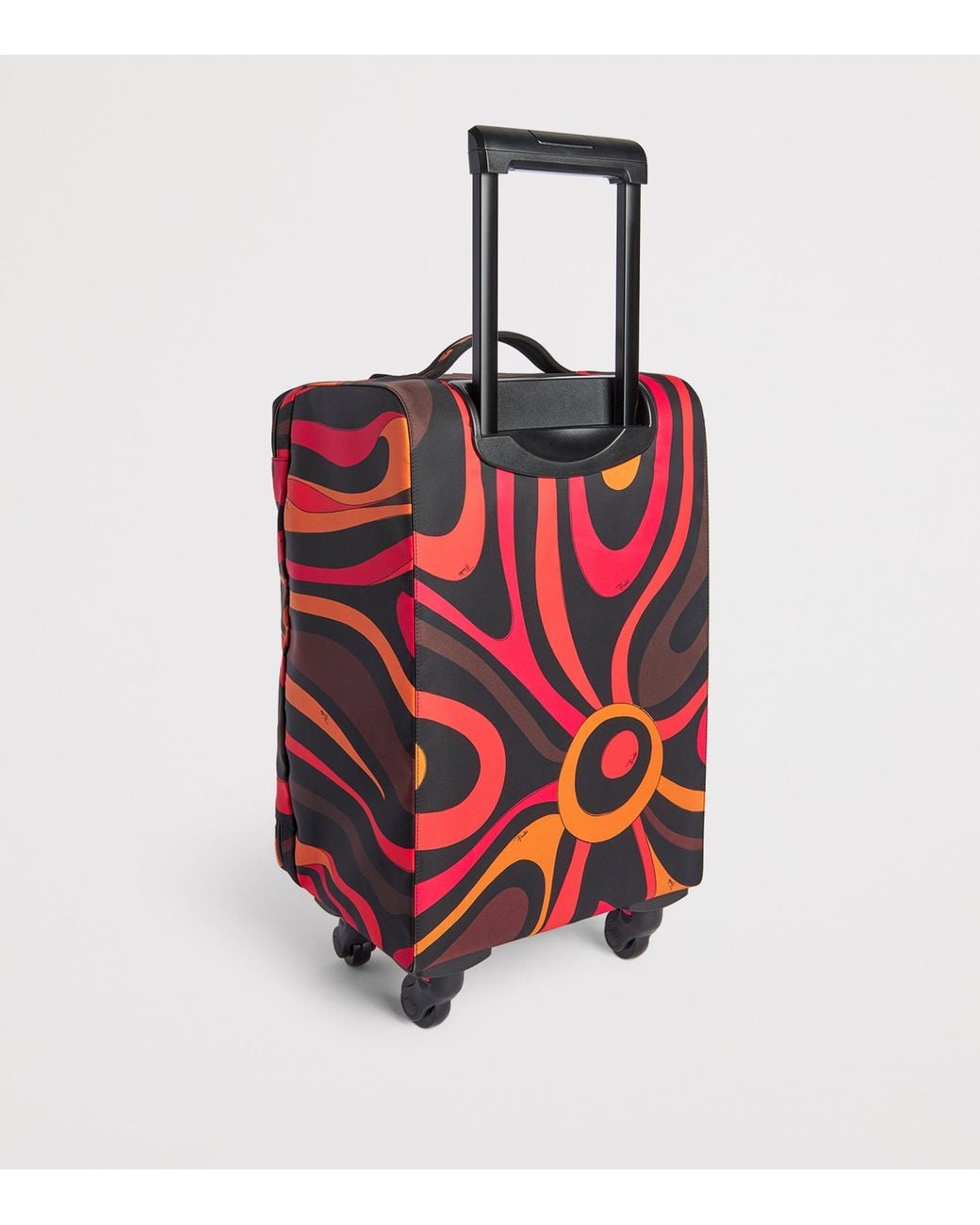 Emilio Pucci Red Marmo Print Cabin Suitcase