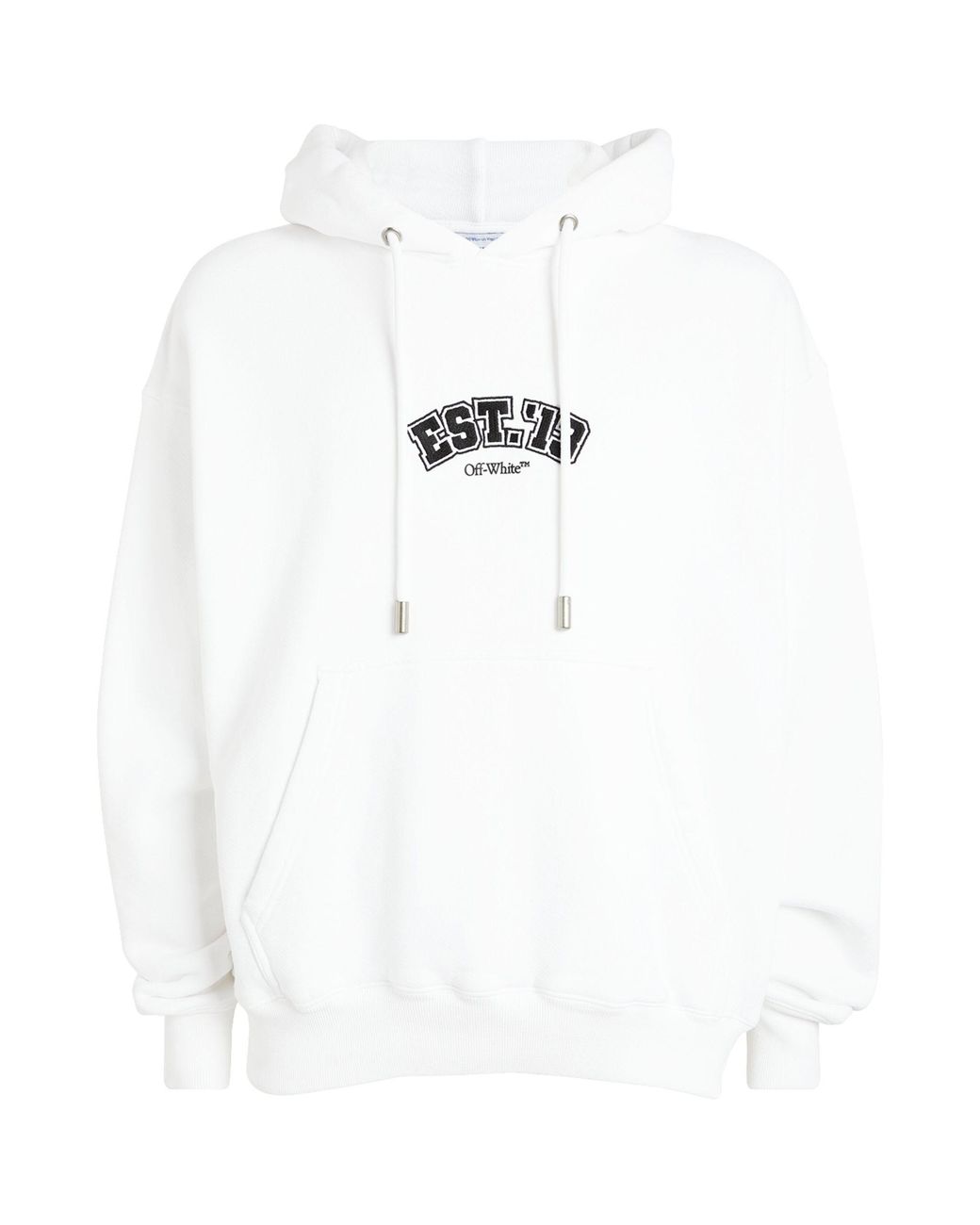 Off-White c/o Virgil Abloh Cotton Est' 13 Hoodie in White Off-White c/o Virgil Abloh Cotton Est' 13 Hoodie in White