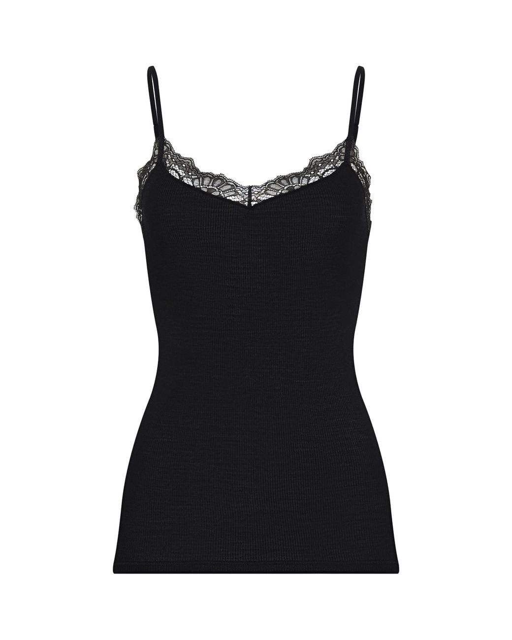 Hanro Black Wool-Silk Cami Top