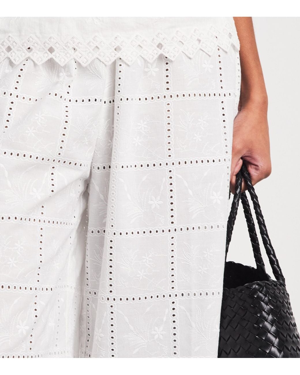 Faithfull The Brand White Broderie Anglaise Mora Trousers