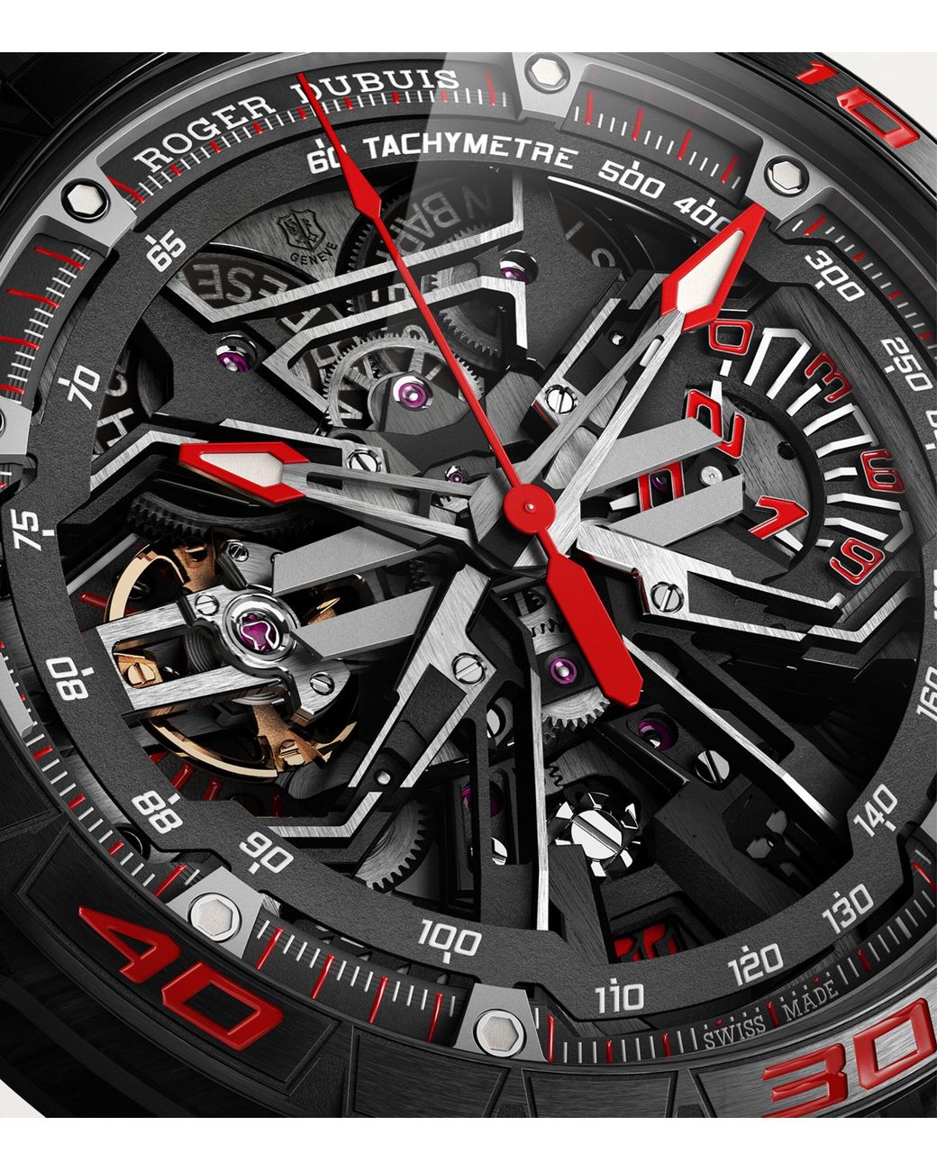 Roger Dubuis Black Carbon Excalibur Spider Flyback Chronograph Watch for men