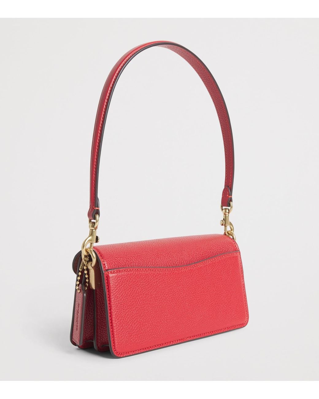 COACH Red Pebbled Leather Tabby 20 Shoulder Bag