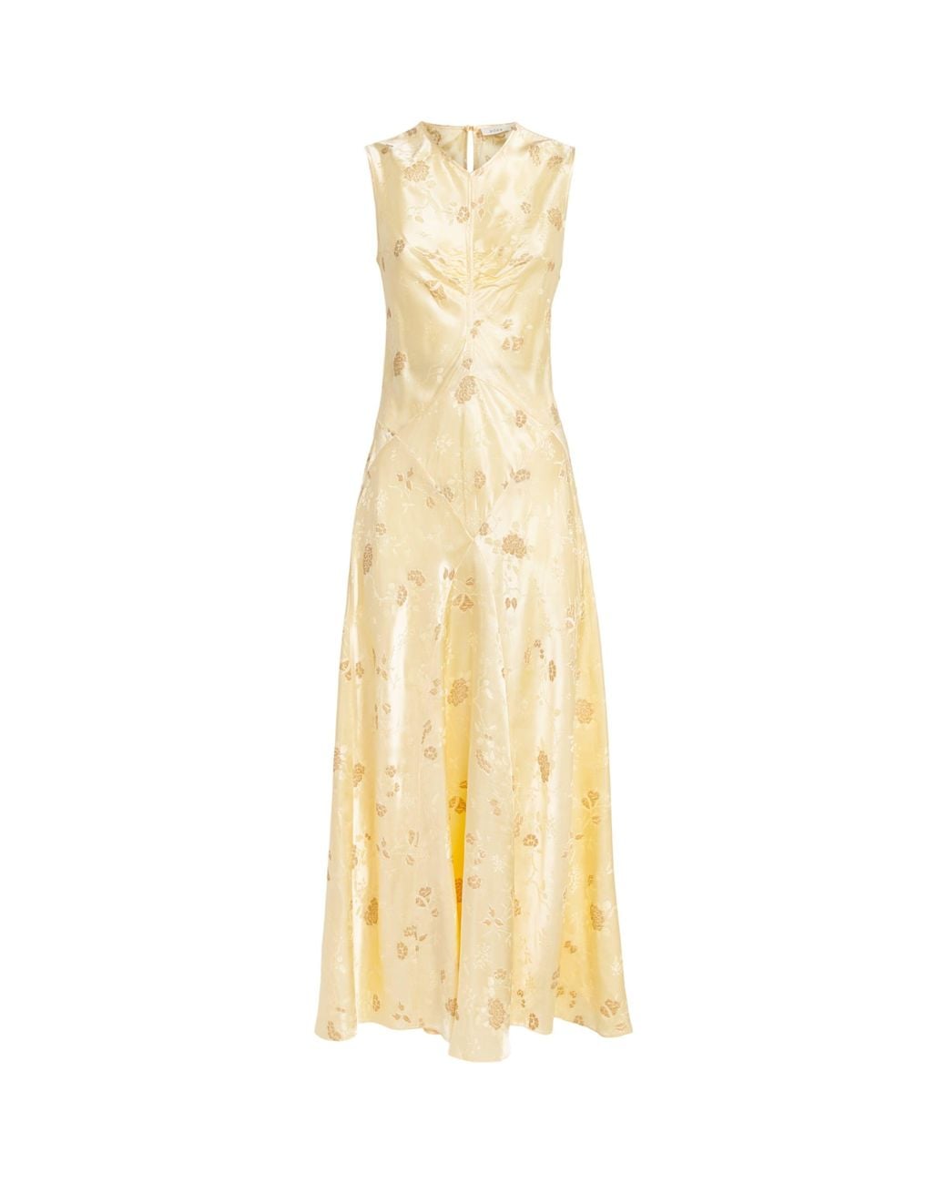 Doen Metallic Floral Jacquard Ginette Midi Dress