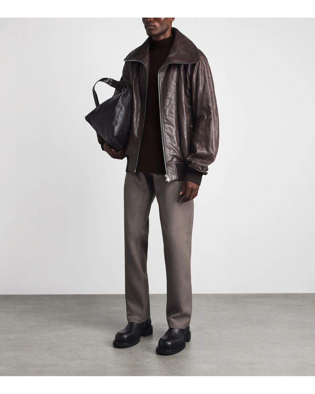 Rick Owens Black Virgin Wool Lupetto Sweater for men