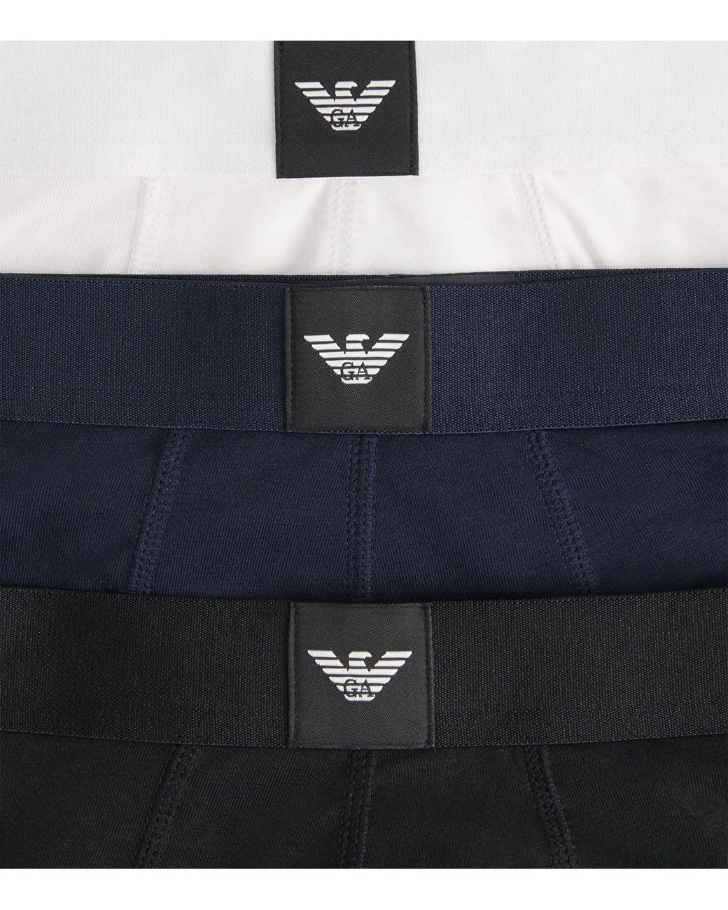 Emporio Armani Blue Stretch-Cotton Boxer Briefs for men