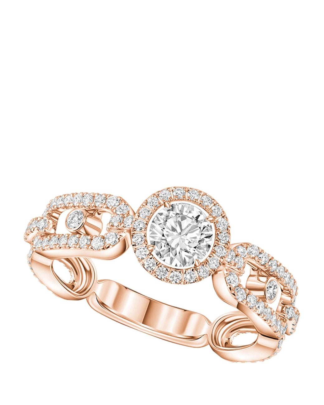 Messika Metallic Move Link And Diamond Pavé Ring