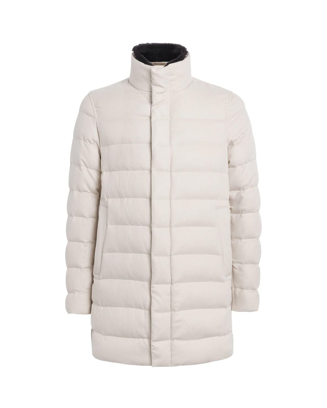 Herno White Silk-Cashmere Down Jacket for men