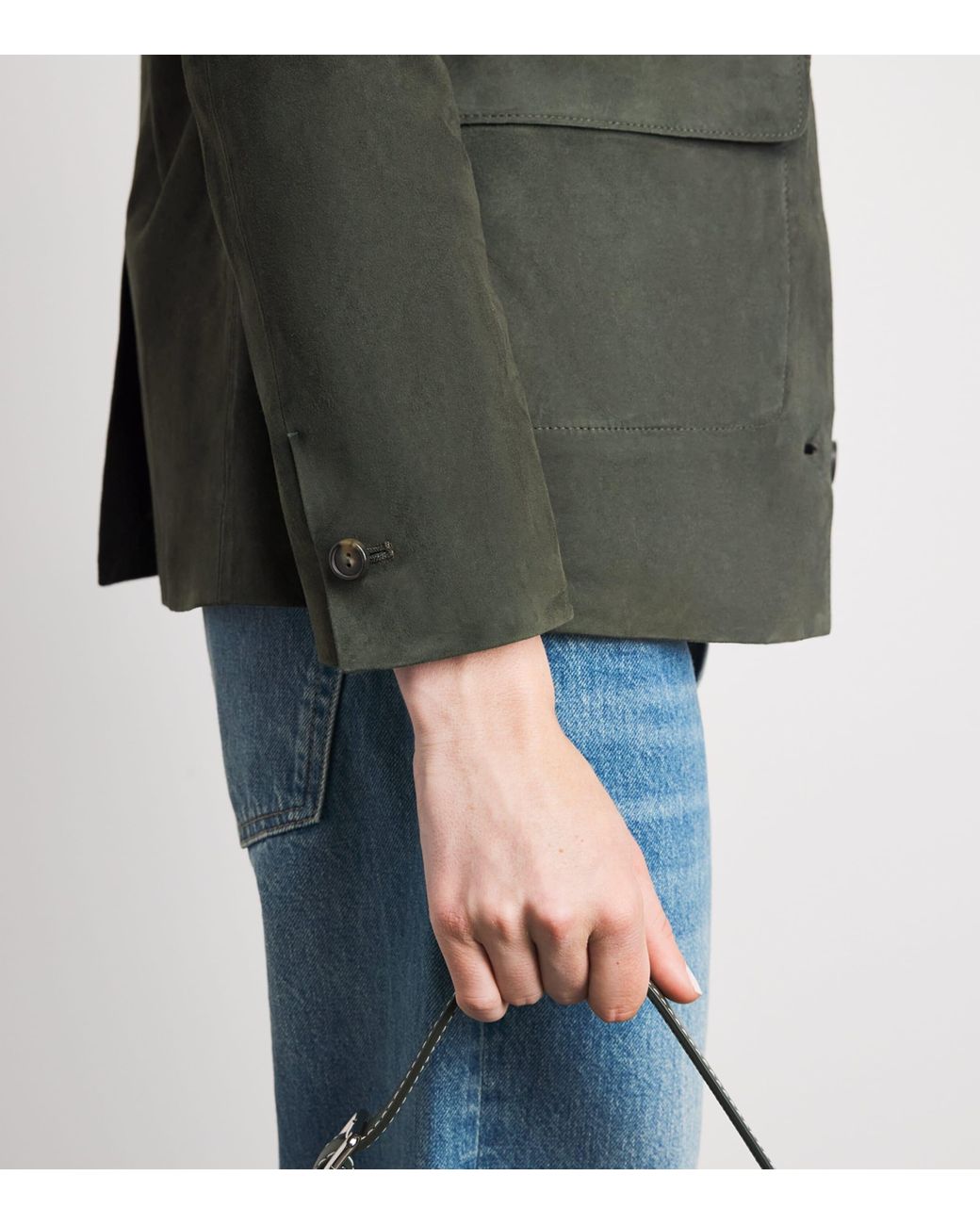 Vince Green Suede Barn Jacket