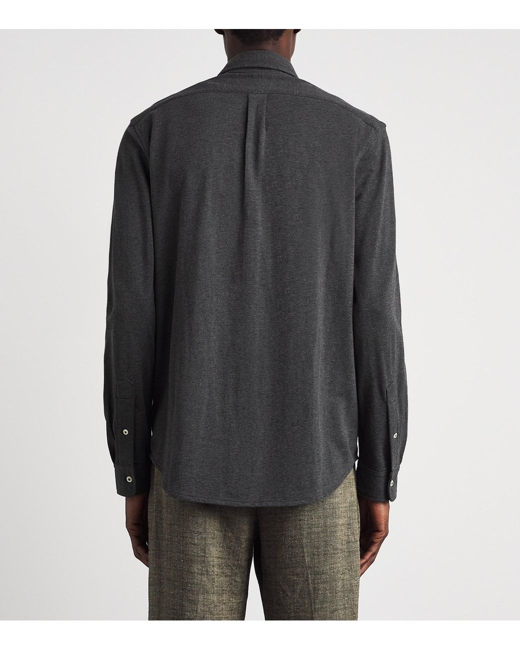 Polo Ralph Lauren Gray Cotton Mesh Shirt for men