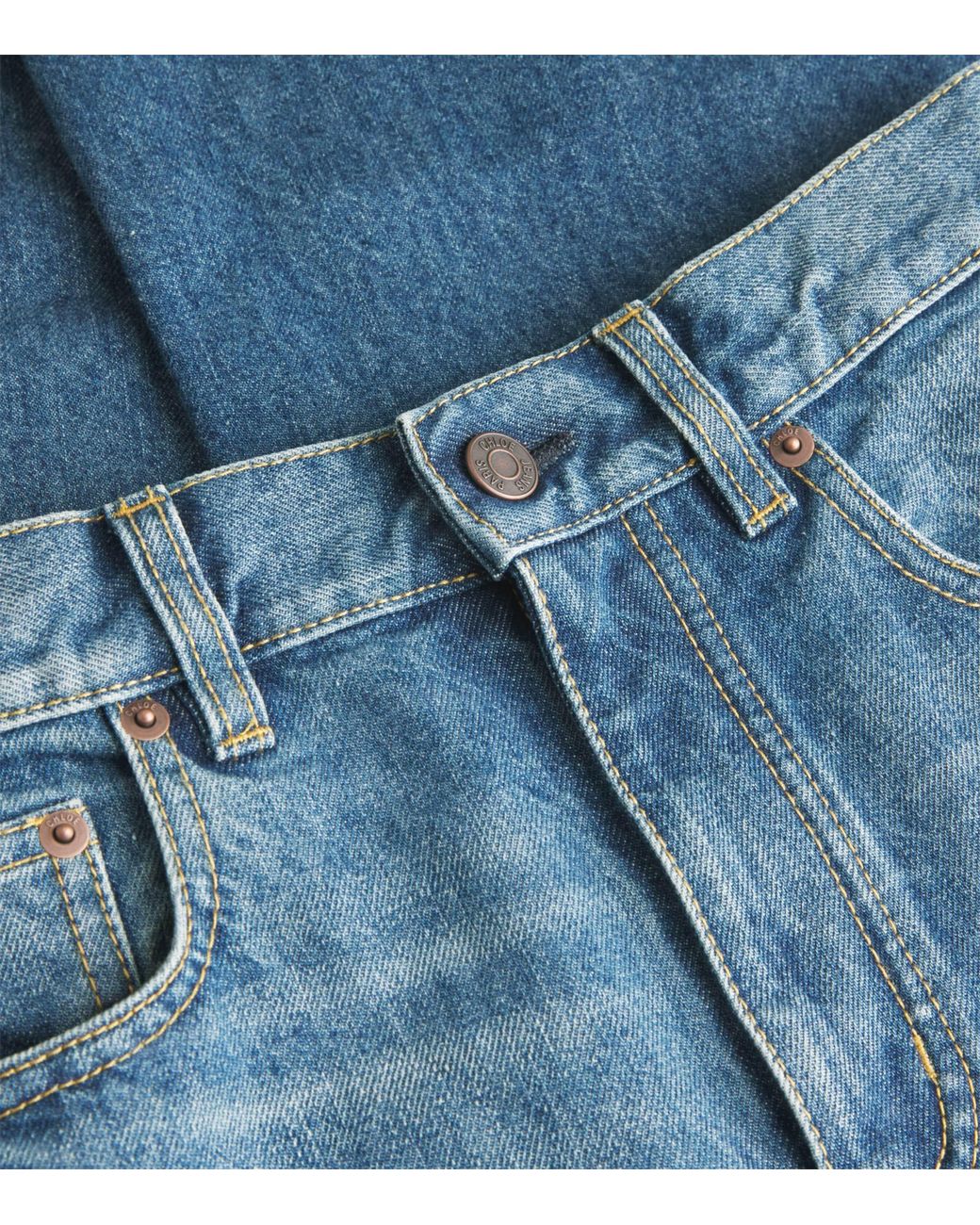 Chloé Blue Faded Straight Jeans