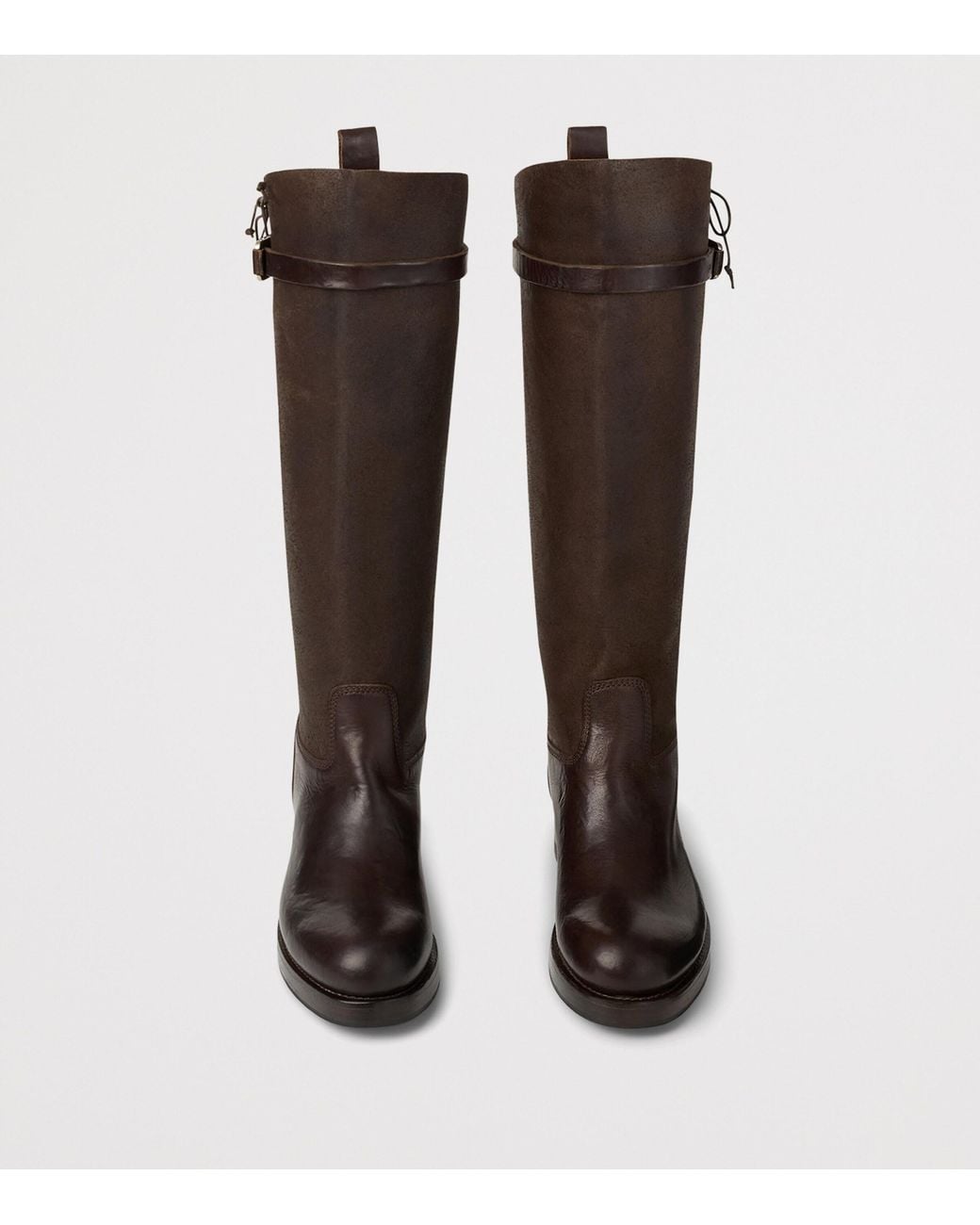 Ralph Lauren Brown Vachetta Leather Ward Engineer Boots