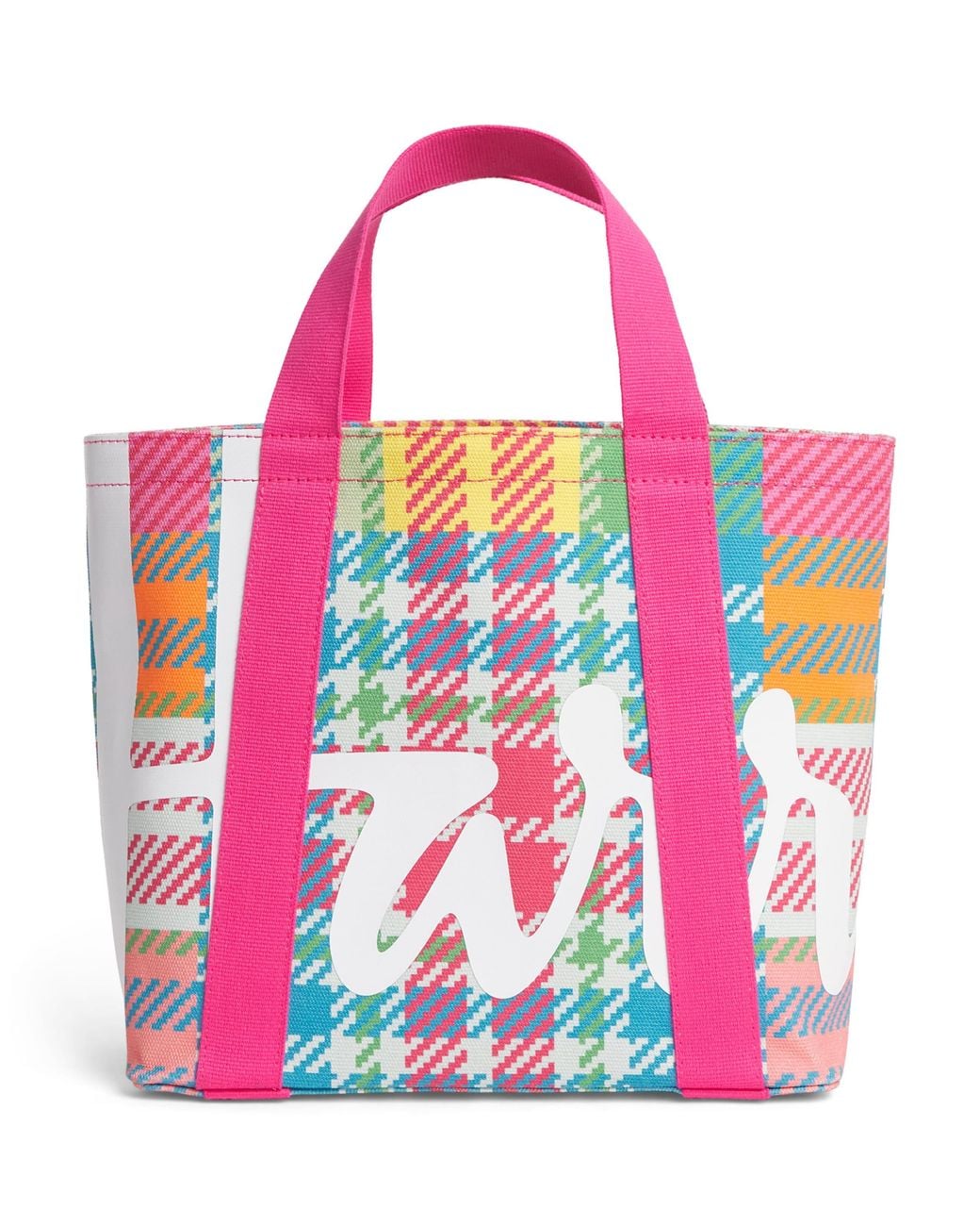 Harrods Pink Mini Madras Check Tote Bag