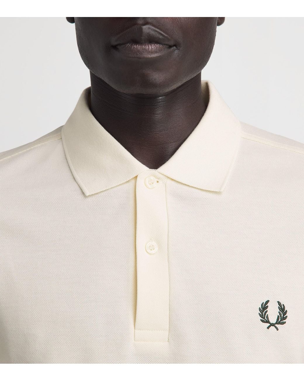 Fred Perry White Cotton Logo Polo Shirt for men