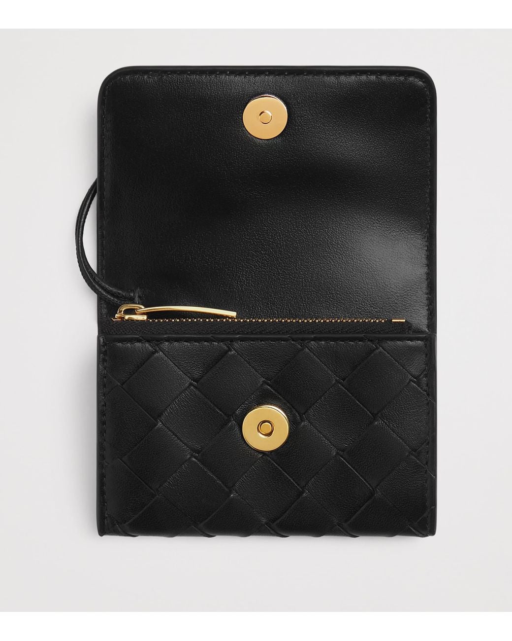 Bottega Veneta Black Small Andiamo Envelope Card Holder