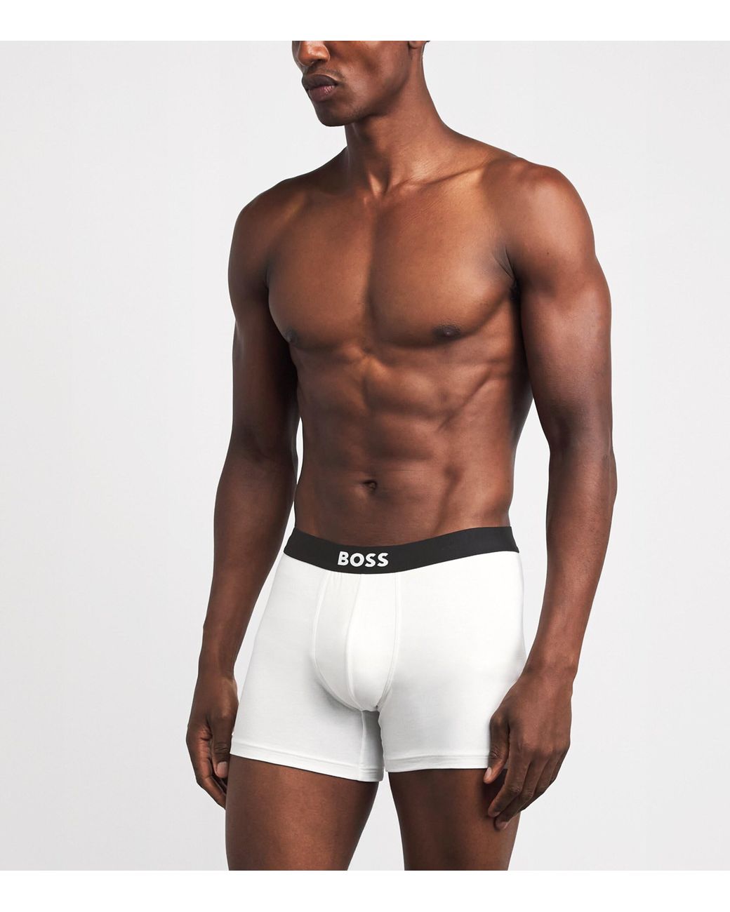 Boss Black Stretch-Organic Cotton Boxer Briefs for men