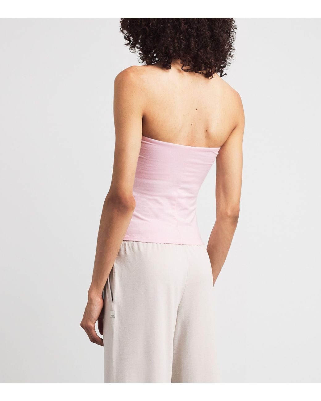 Skims Pink Cotton Jersey Tube Top