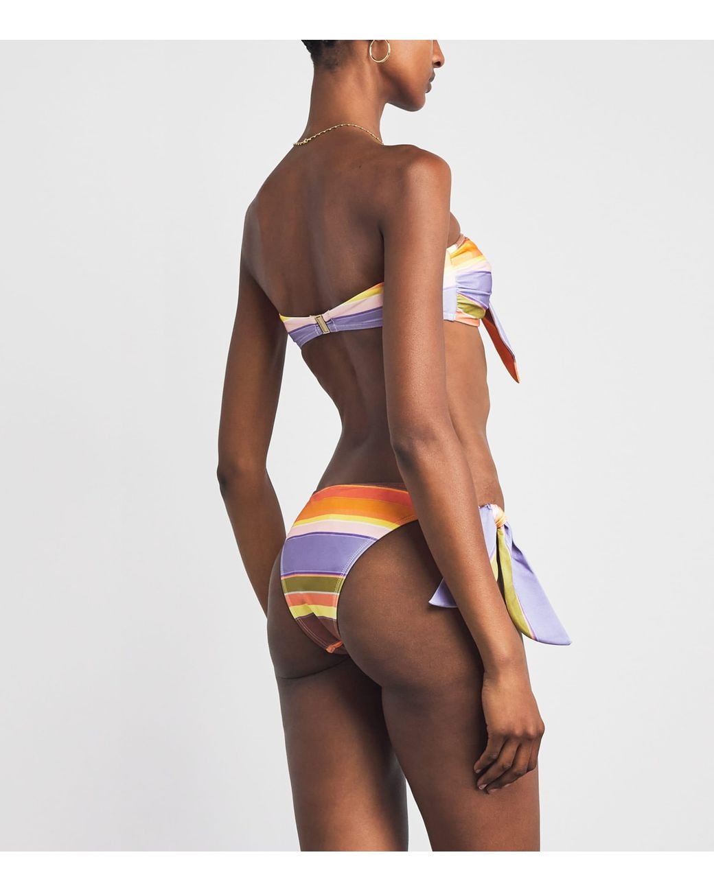 Zimmermann White Solstice Stripe Scarf Bikini