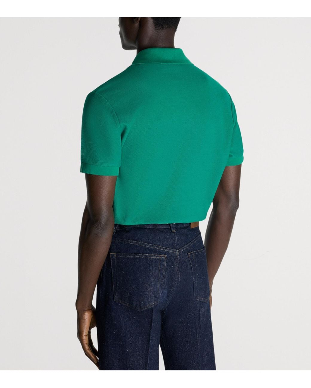 Dunhill Green Cotton Piqué Polo Shirt for men