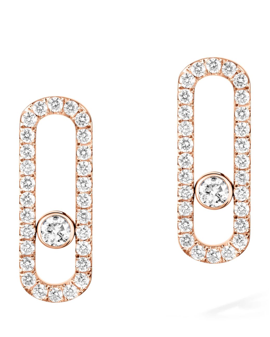 Messika Metallic Move Uno And Diamond Stud Earrings