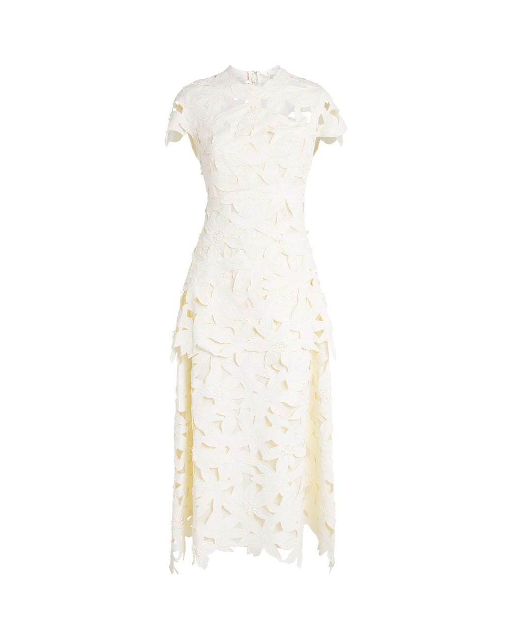 Jonathan Simkhai White Broderie Anglaise Neve Midi Dress