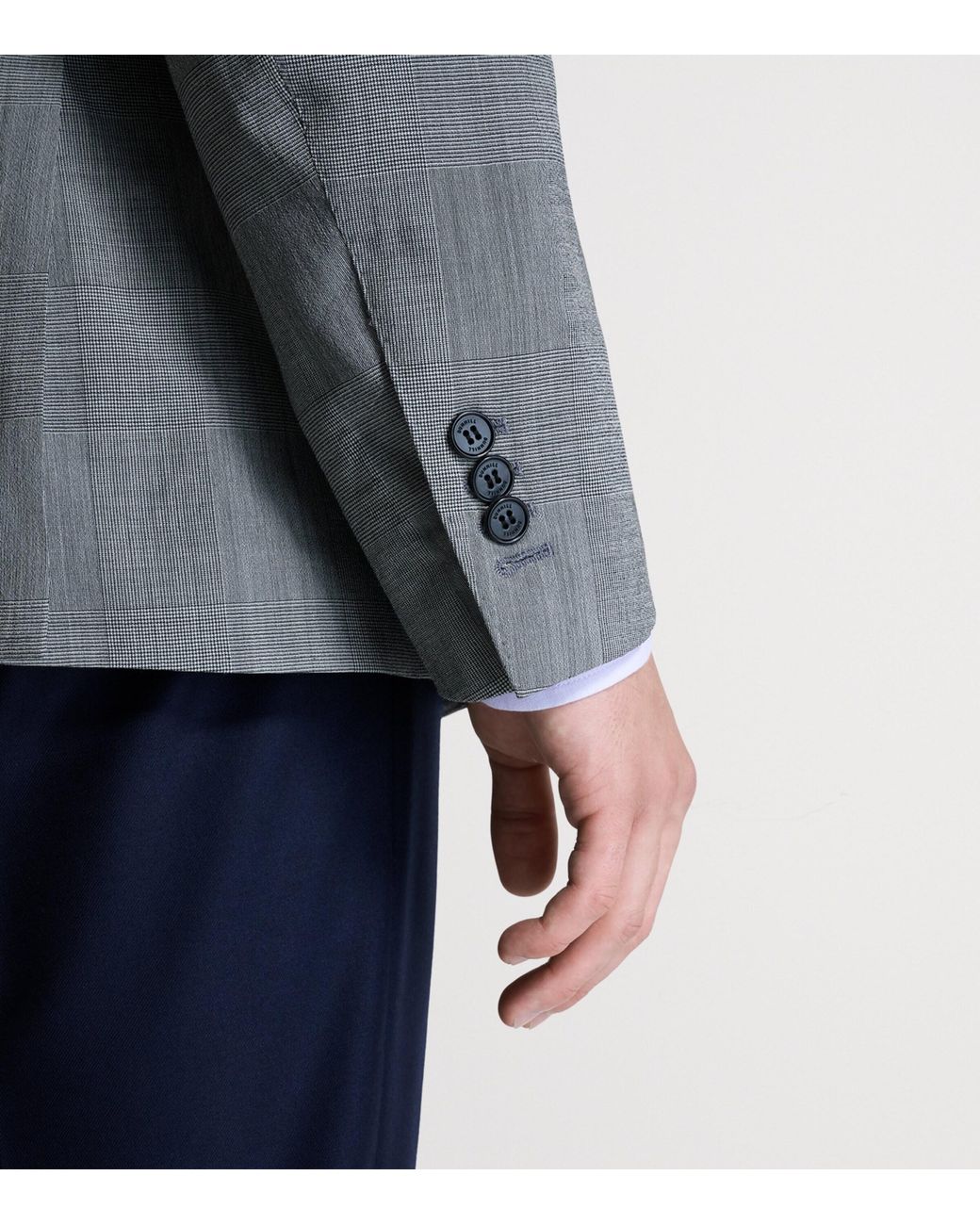 Dunhill Gray Wool-Blend Single-Breasted Blazer for men