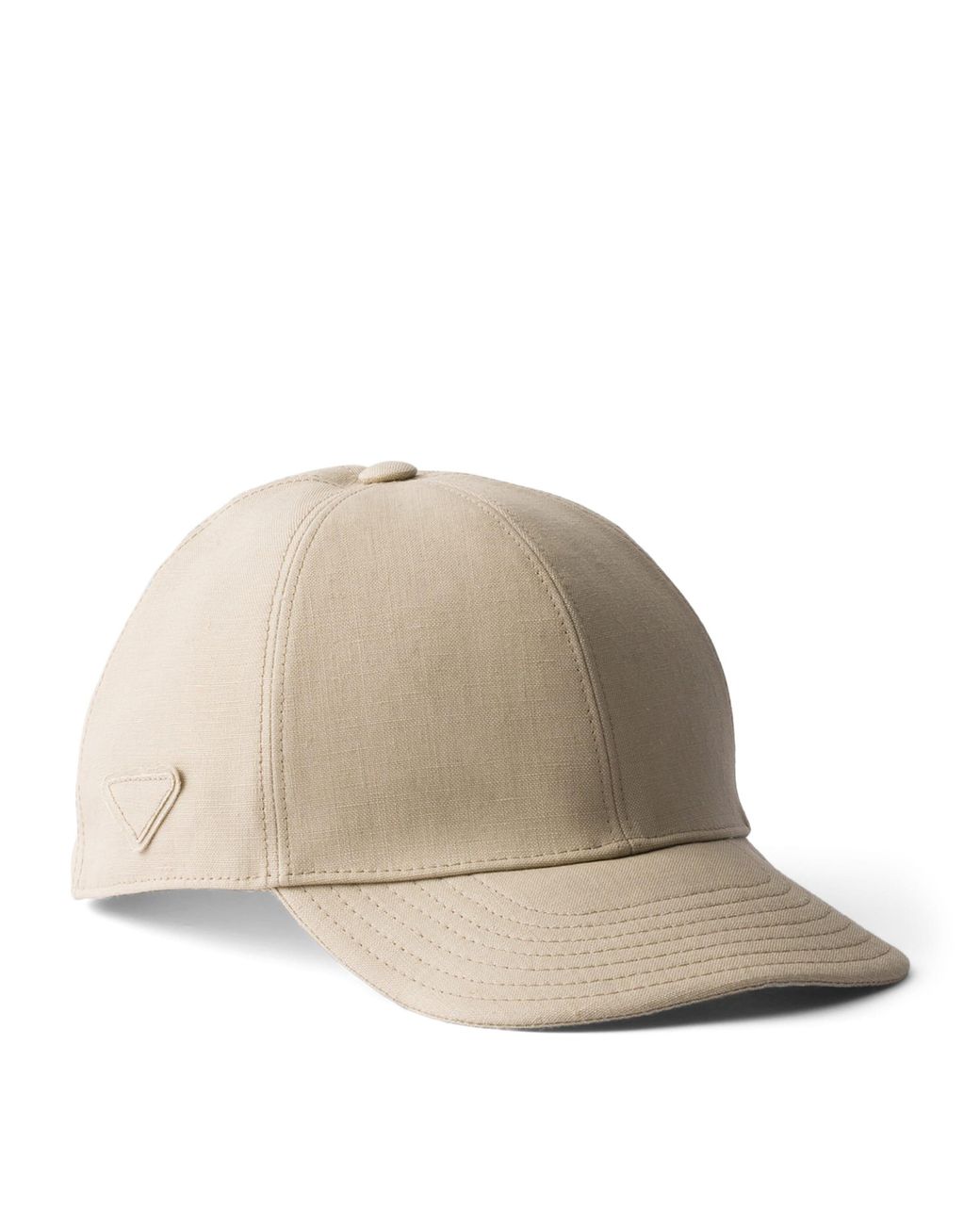 Prada Natural Linen Baseball Cap for men