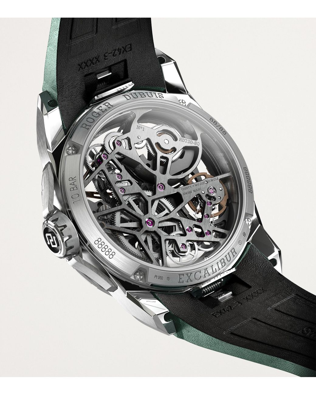 Roger Dubuis Green Platinum Excalibur Monobalancier Watch for men