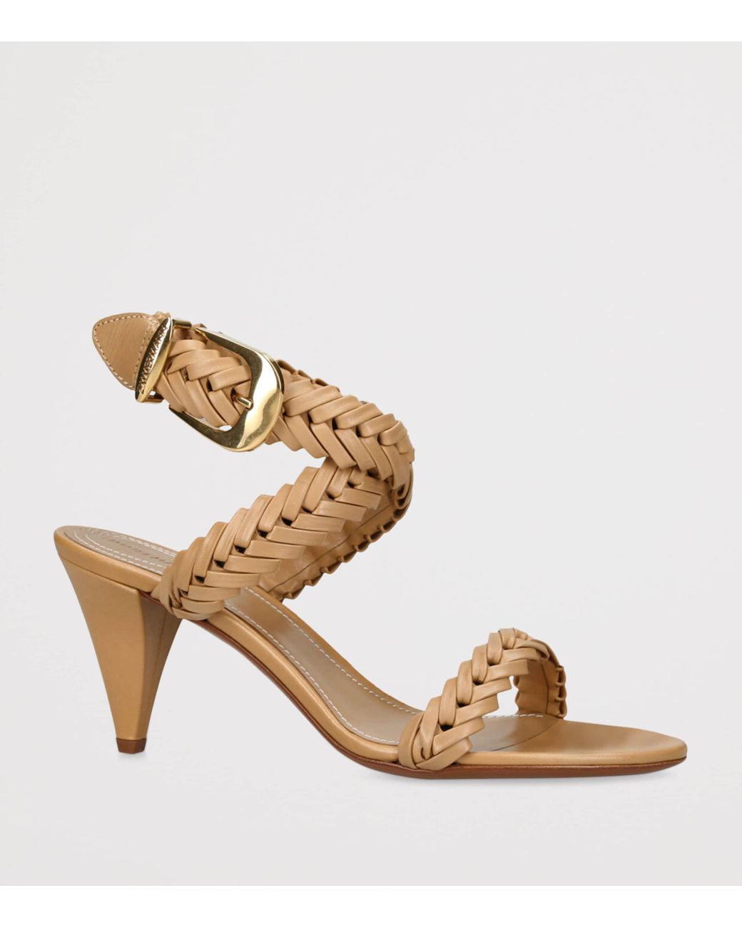 Zimmermann Metallic Calf Leather Helix Sandals 75