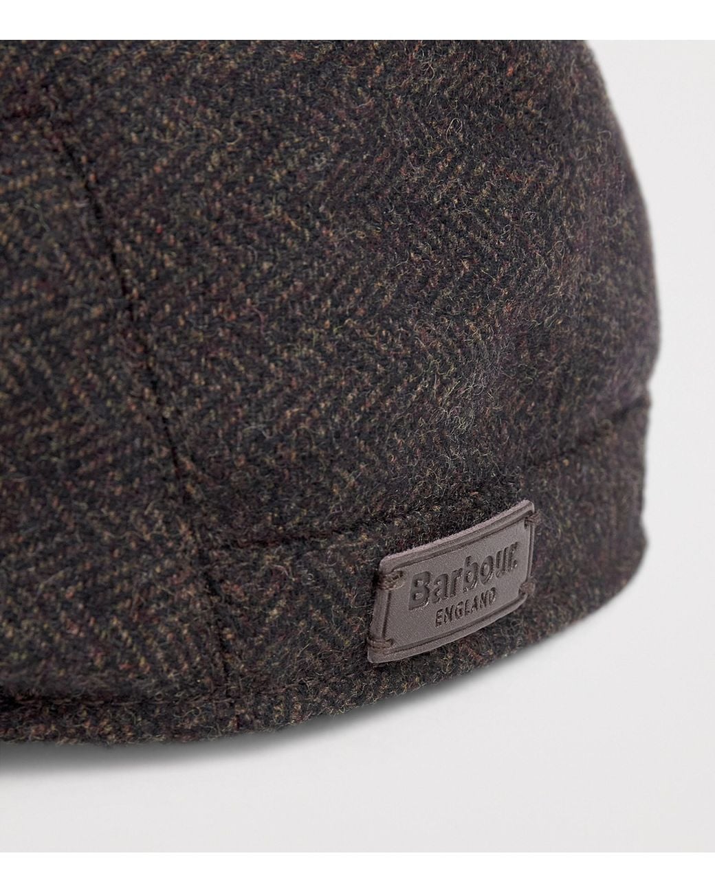 Barbour Black Wool-Blend Barlow Flat Cap for men