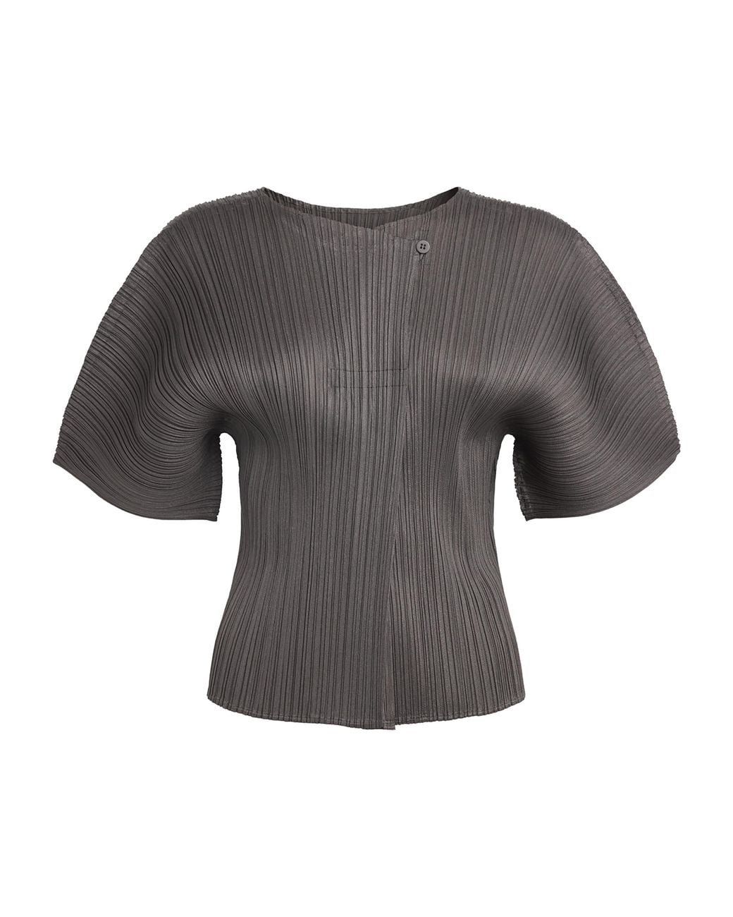 Pleats Please Issey Miyake Gray Monthly Colors June Blouse