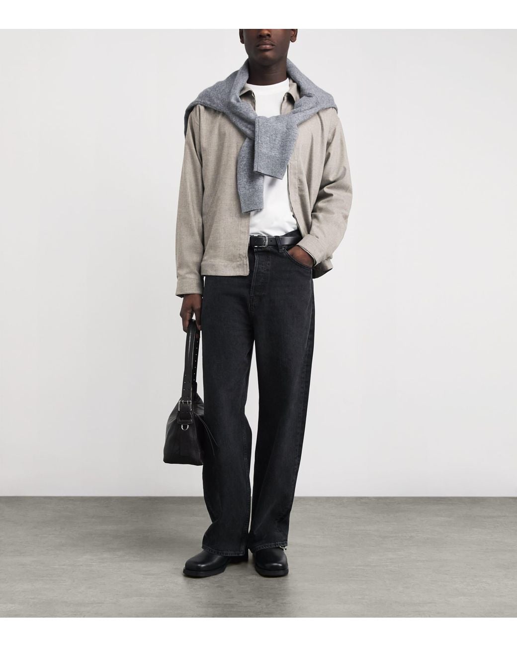 NN07 Gray Petrus Zip-Up Jacket for men