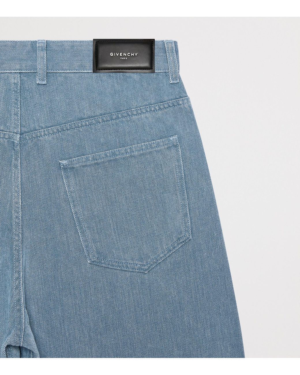 Givenchy Blue Couture Seam Barrel-Leg Jeans for men