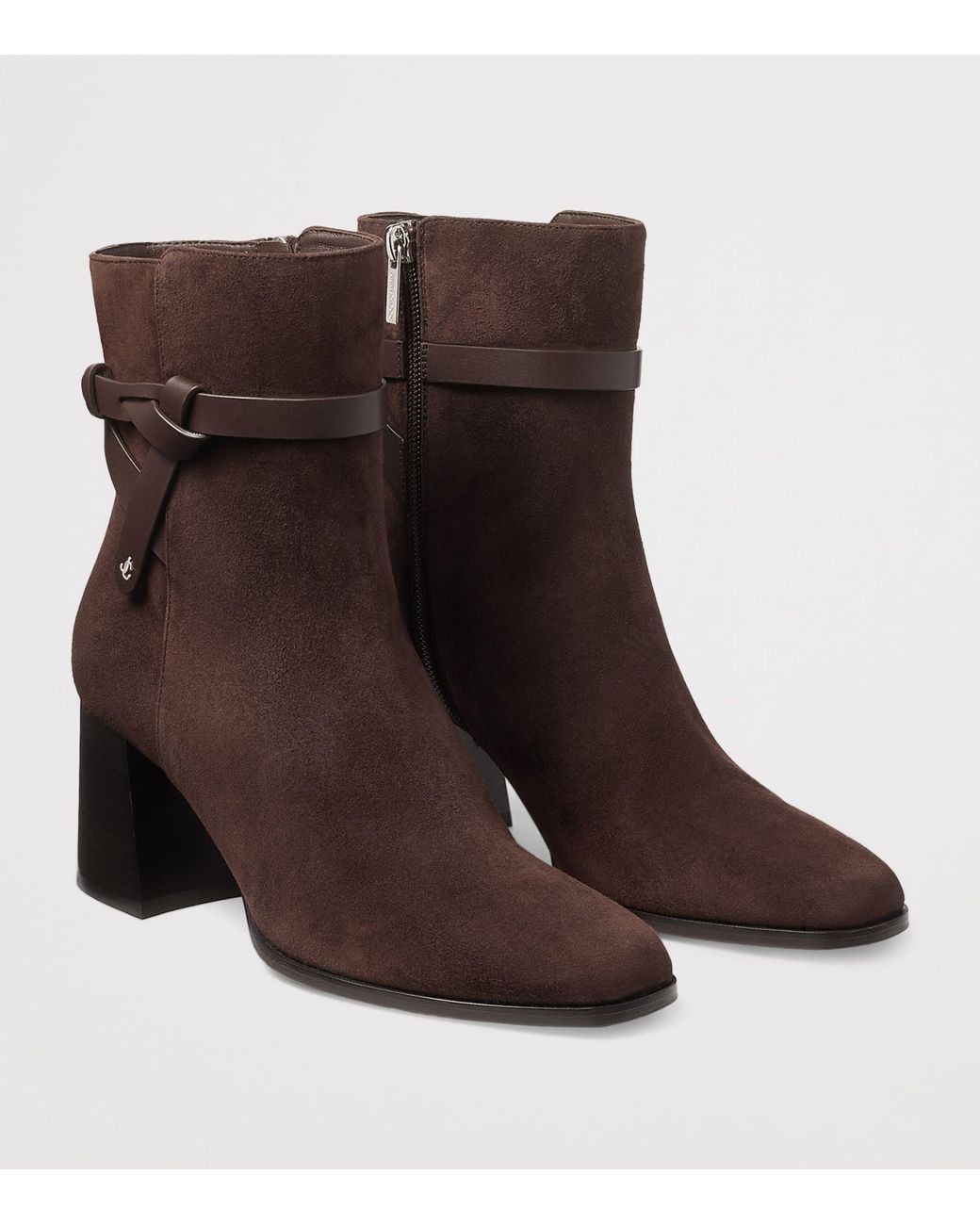 Jimmy Choo Brown Lawton Ab 65 Suede Heeled Boots