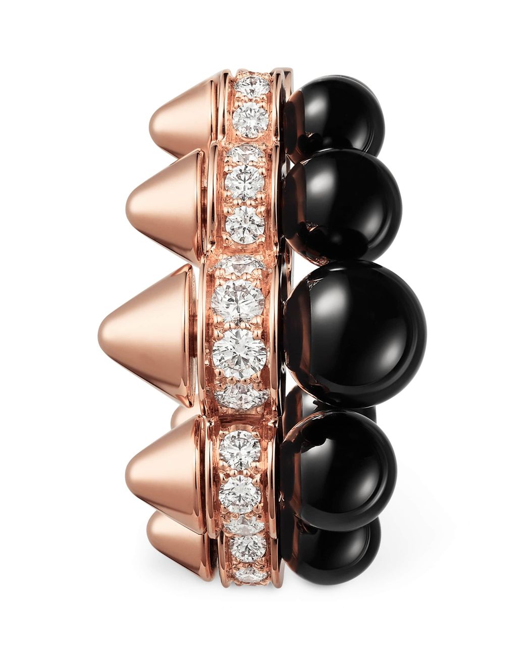 Cartier Metallic Diamond And Onyx Clash De Earrings