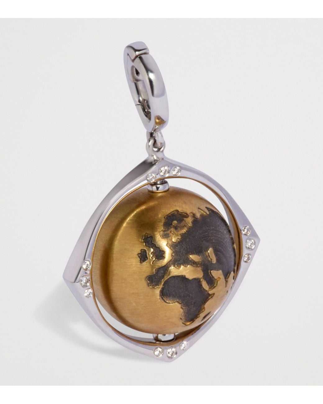 Annoushka Metallic And Diamond Spinning Globe Charm