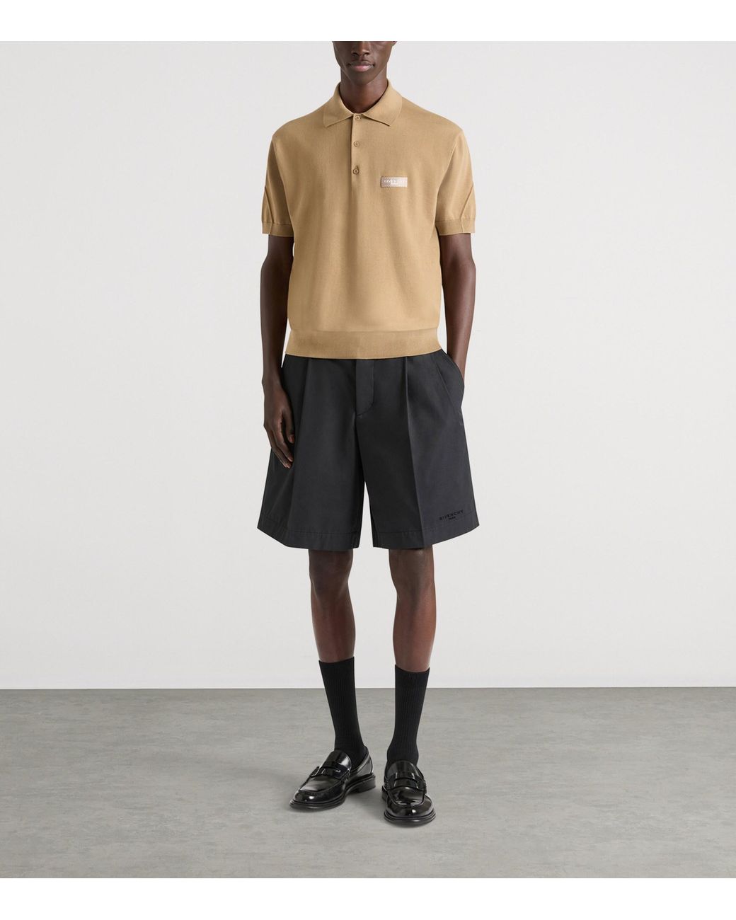 Givenchy Black Cotton Poplin Bermuda Shorts for men
