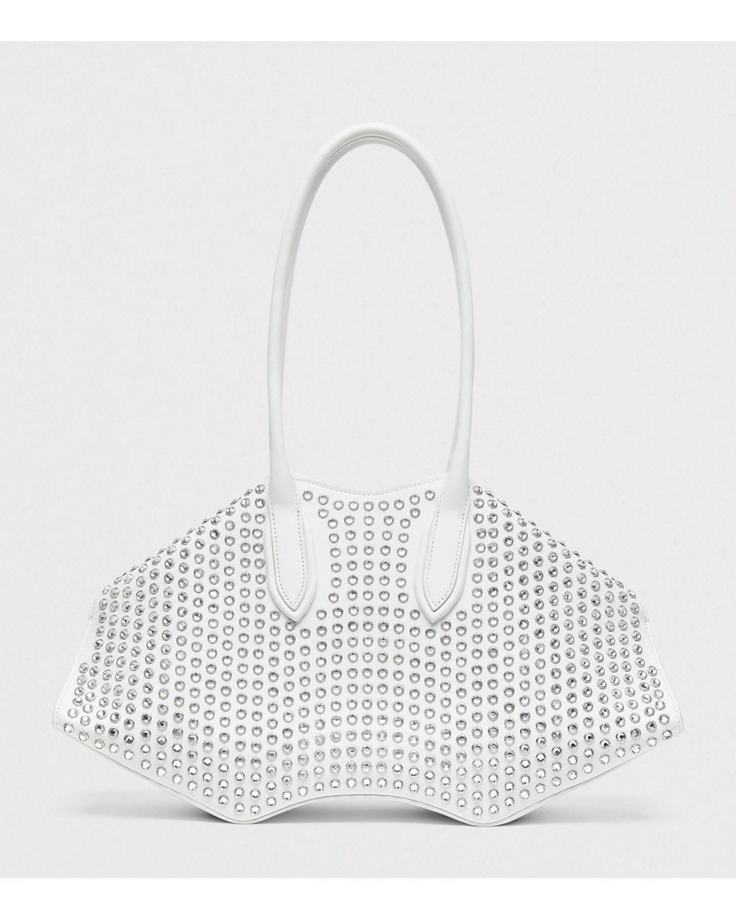 McQueen White Leather Manta Shoulder Bag