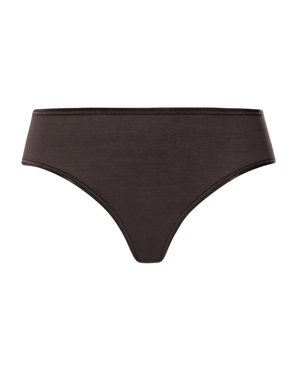 Hanro Brown Cotton Midi Briefs