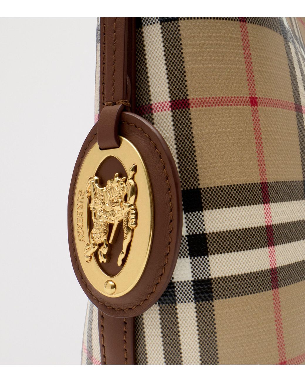 Burberry Brown Small Check Shoulder Bag