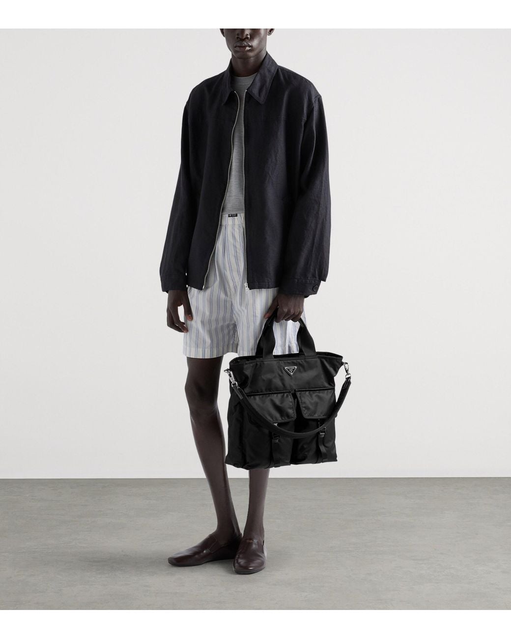 Prada Black Re-Nylon Explore Tote Bag for men