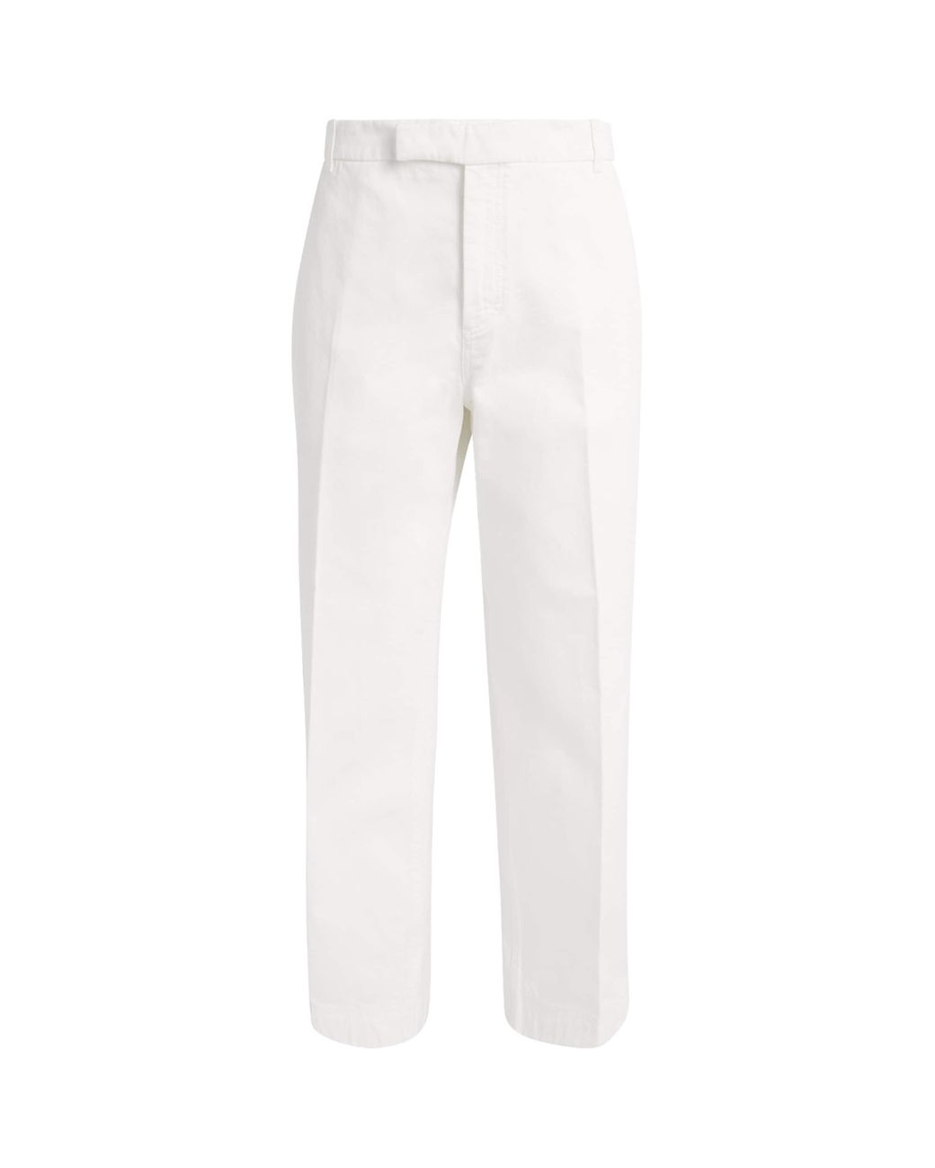 Thom Browne White Cotton Twill Utility Trousers for men