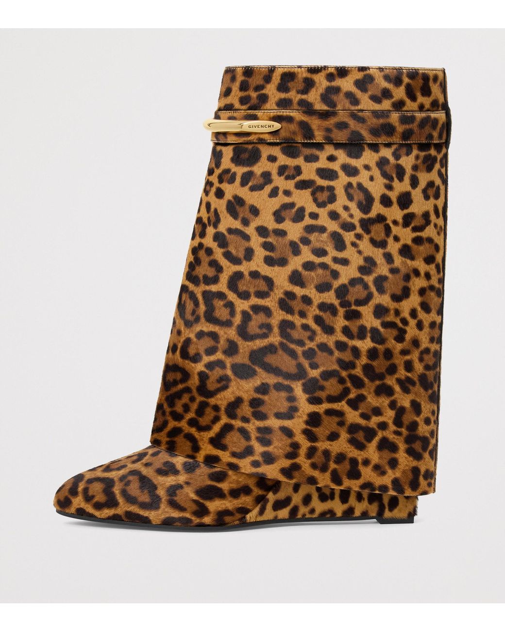 Givenchy Brown Leather Shark Ankle Boots
