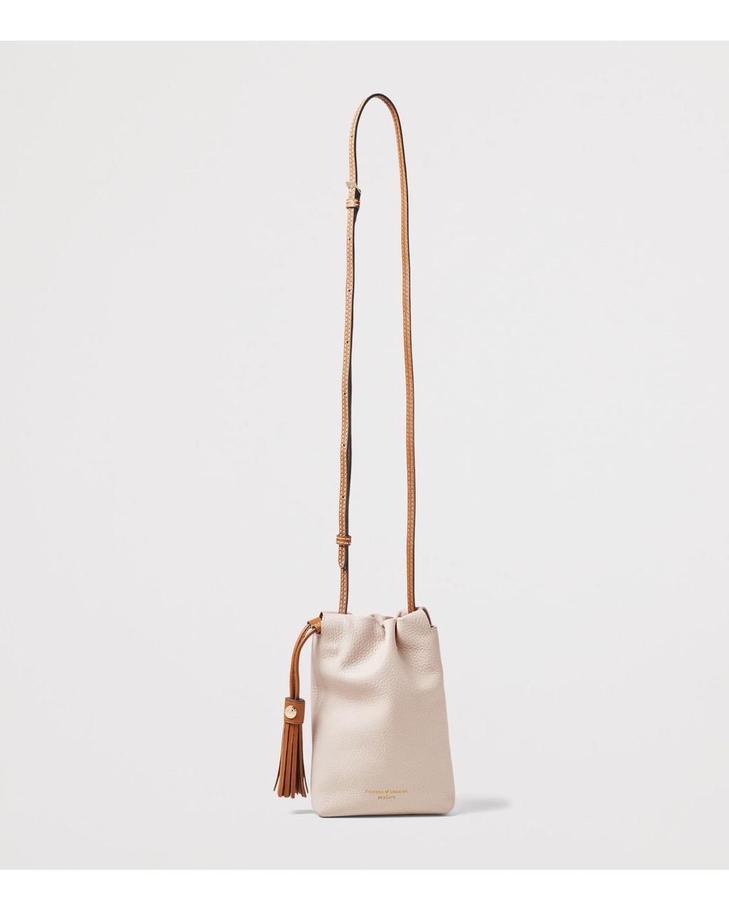 Aspinal Pink Leather Soho Cross-Body Pouch