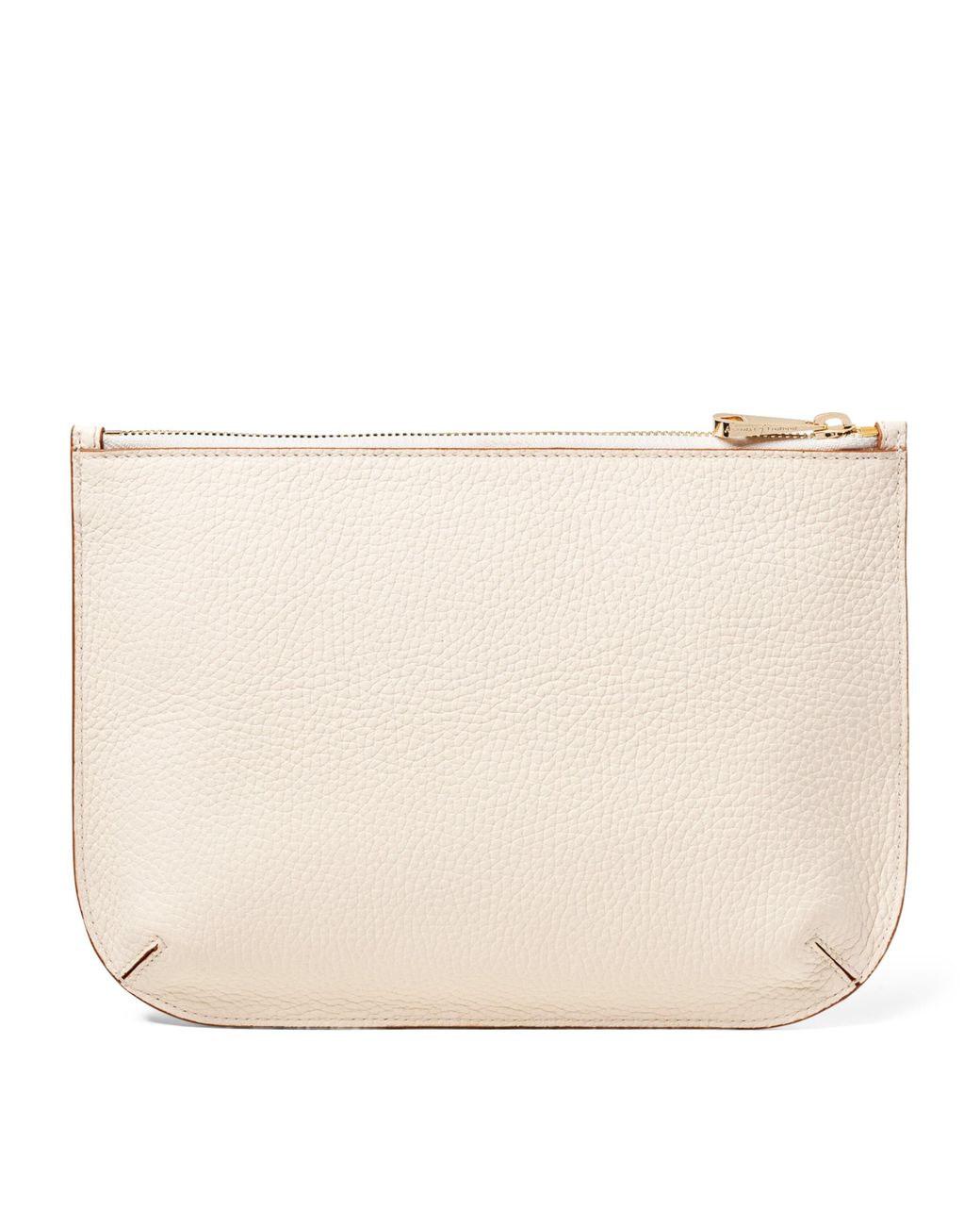 Aspinal Natural Large Leather Ella Pouch