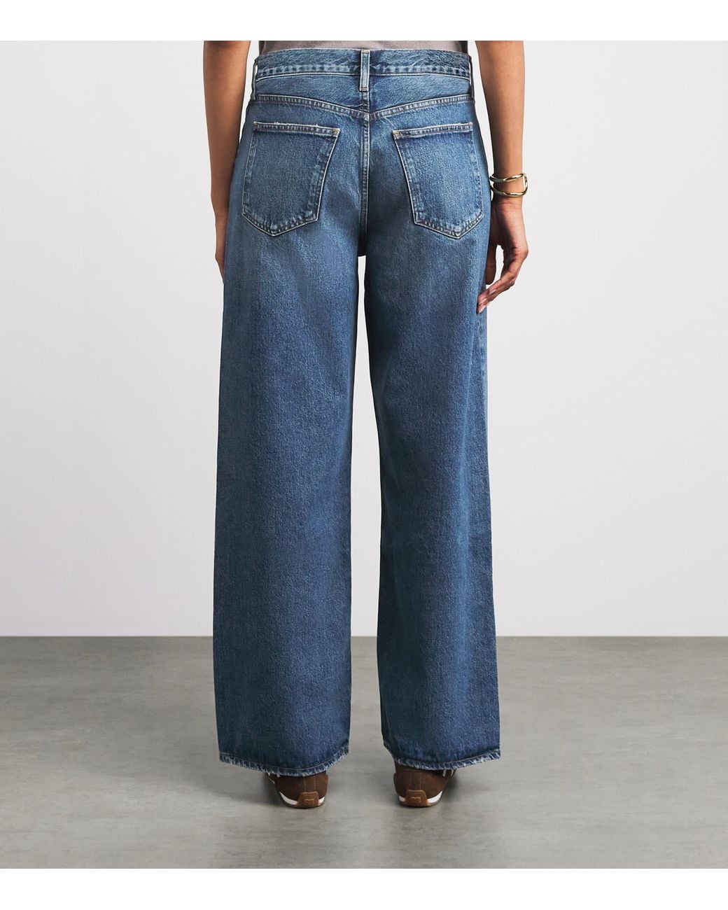 Agolde Blue Low-Slung Baggy Jeans